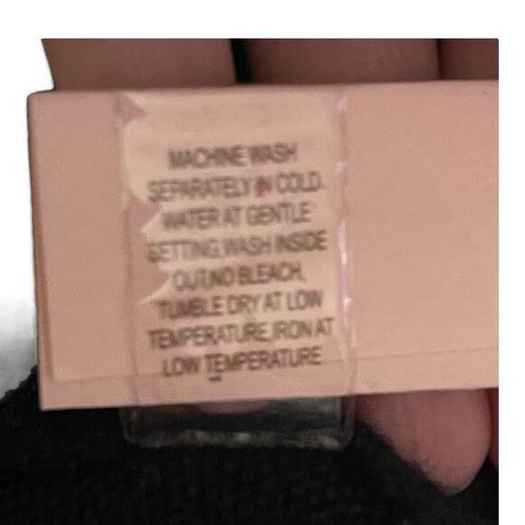 Gaby & Eden Women’s Small Black Open Cardigan Sweater Fur Rose Trim - Picture 7 of 9